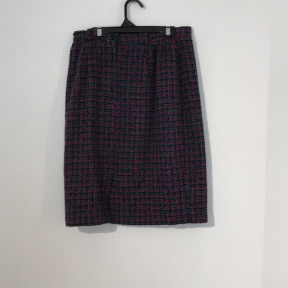๐Last Call Before Donation๐ Vintage colourful tweed wool blend mini skirt - Picture 8 of 11